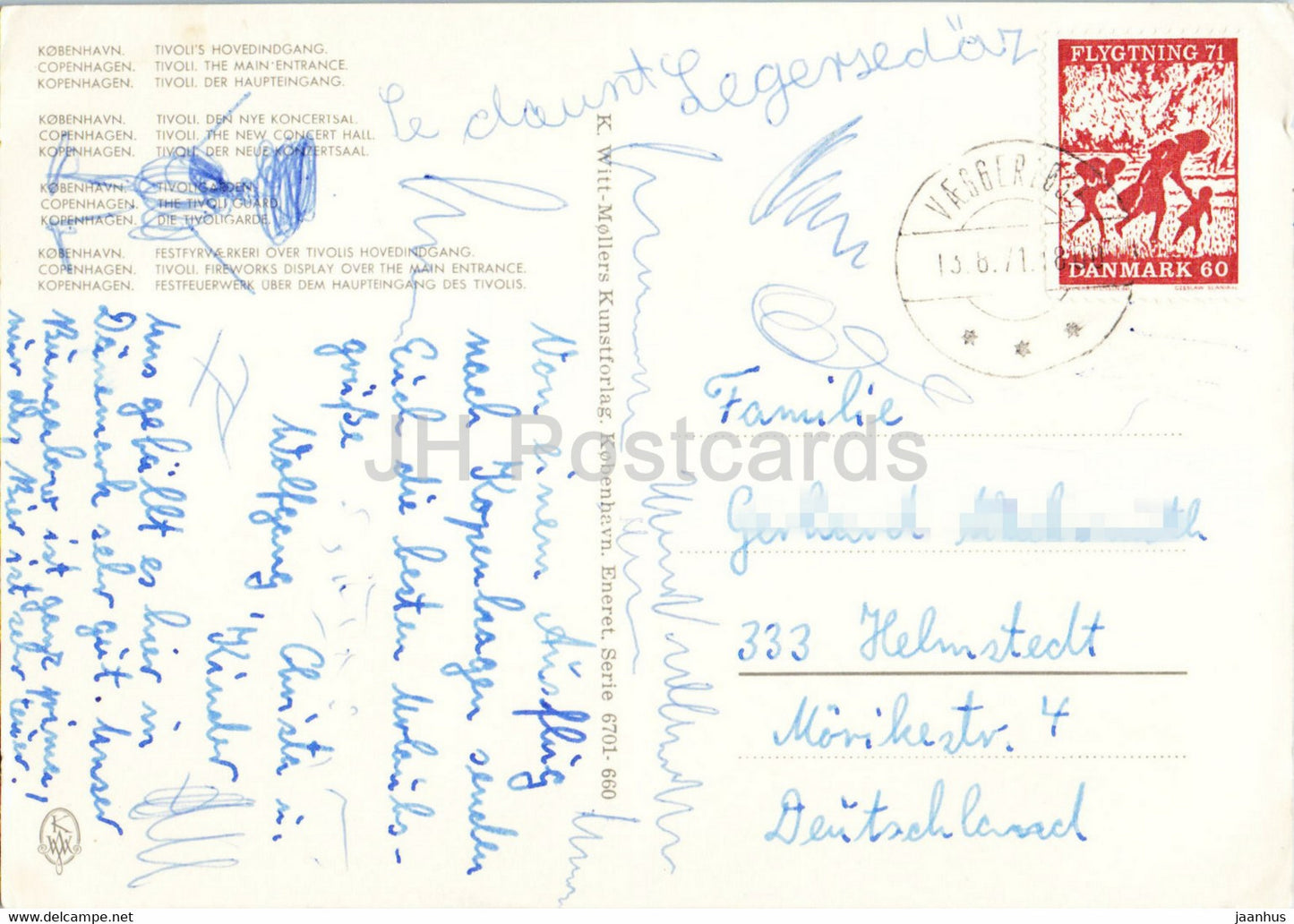 Copenhague - Tivoli The Main Entry - Nouvelle salle de concert - Feux d'artifice - Tivoli Guard - 1971 - Danemark - utilisé