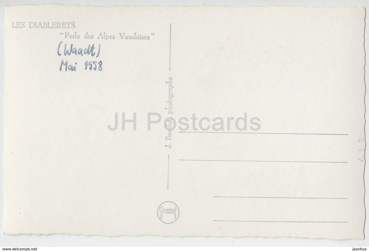 Les Diablerets – Creux du Champ – Perle de Alpes Vaudoises – 2008 – Schweiz – 1958 – gebraucht