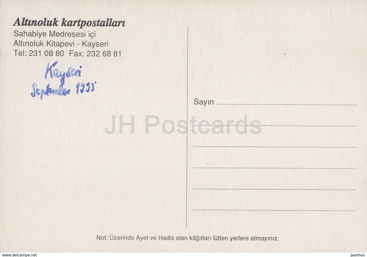 Erciyes Mountain – Kayseri – 1995 – Türkei – gebraucht