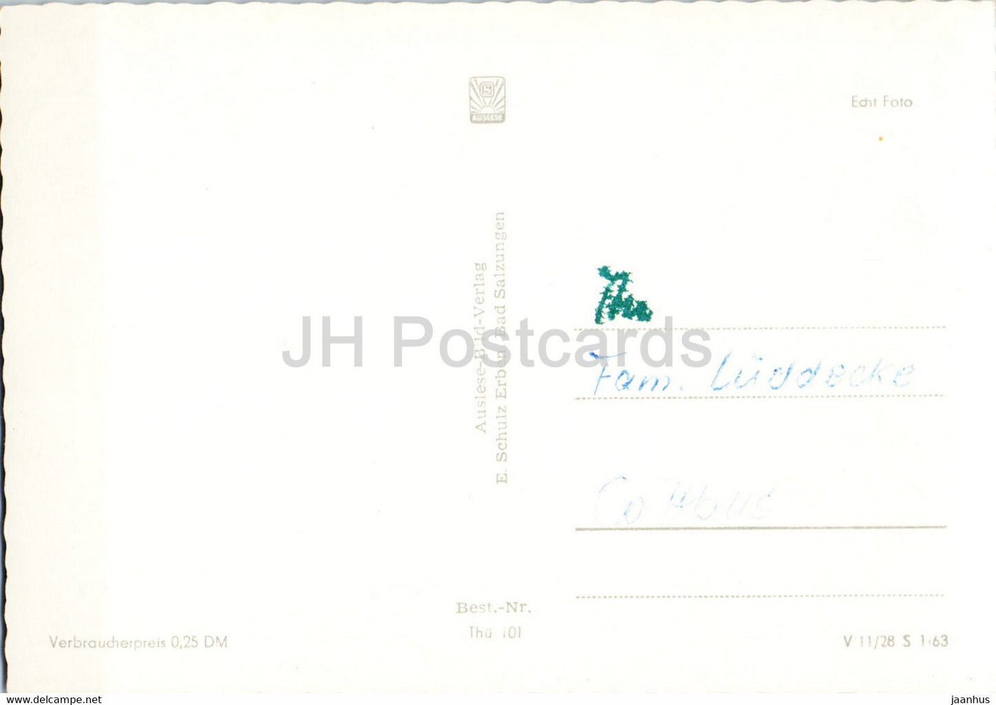 Das schone Thuringen - Wartburg - Inselsberg - Friedrichroda - Schweizerhaus - old postcard - Germany DDR - used
