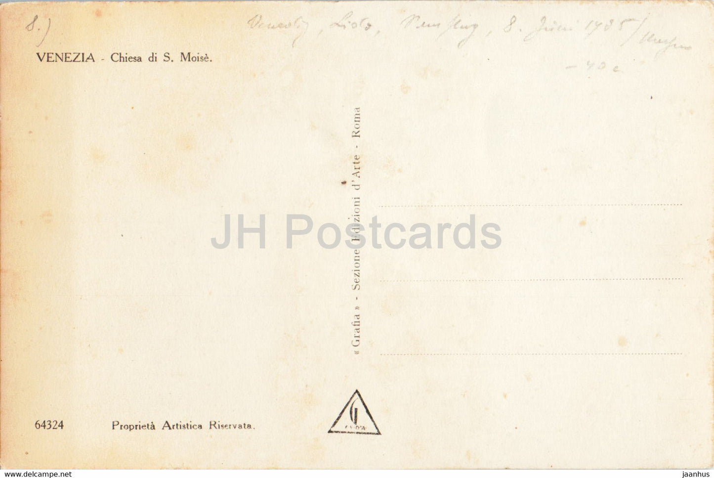Venezia - Venice - Chiesa di S Moise - church - 64324 - old postcard - Italy - unused