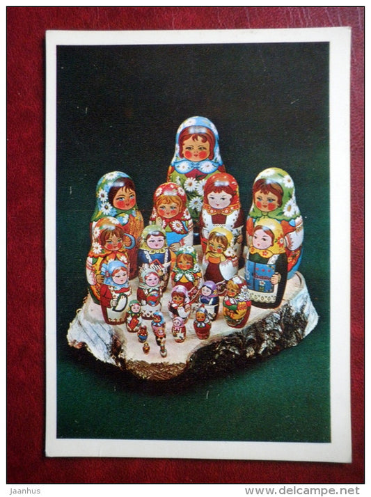 Russian souvenirs - matryoshka - 1980 - Russia USSR - unused - JH Postcards