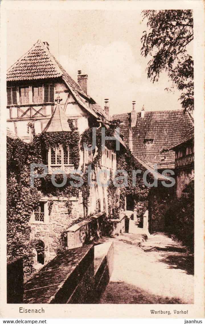 Eisenach - Wartburg - Vorhof - old postcard - Germany - unused - JH Postcards