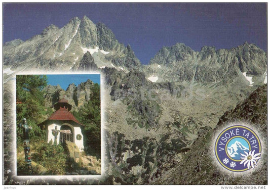 Vysoka mountain - Ganok - Zlobiva - Symbolic Cemetery below Ostrvou  High Tatras - Slovakia - used 1998 - JH Postcards