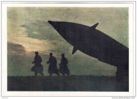 Soldiers - Rocket - Building Communism - 1964 - Russia USSR - unused - JH Postcards
