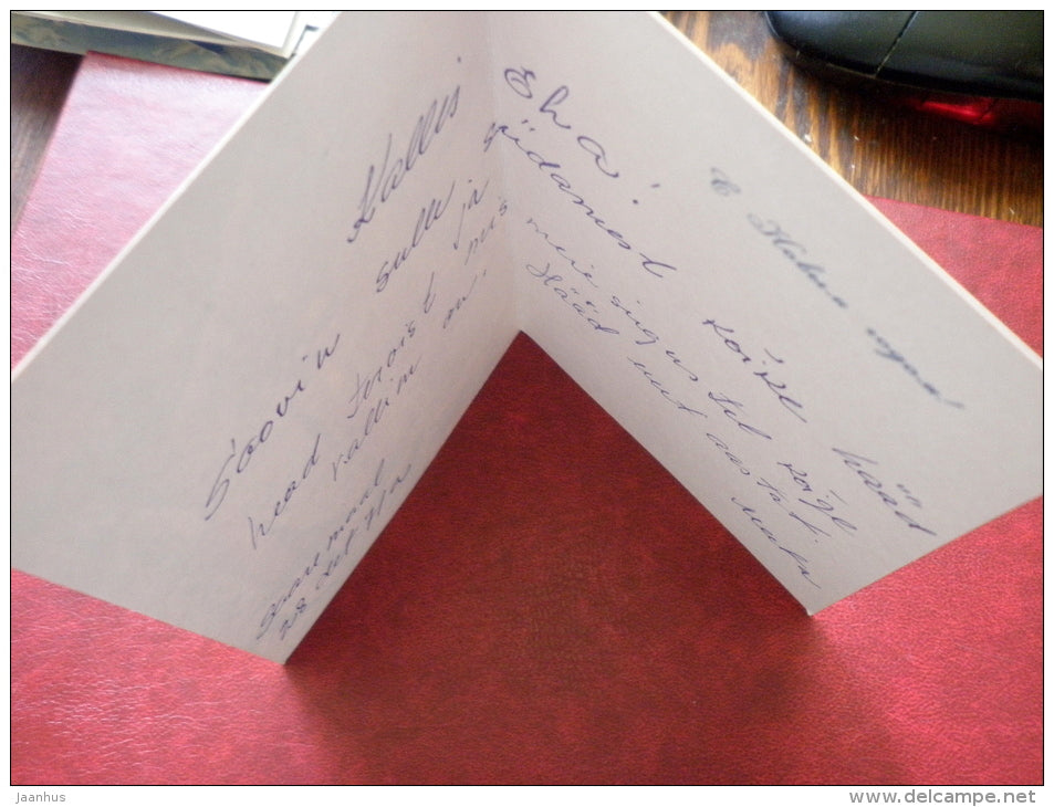 New Year greeting card - decorations - candles - 1969 - Russia USSR - used - JH Postcards