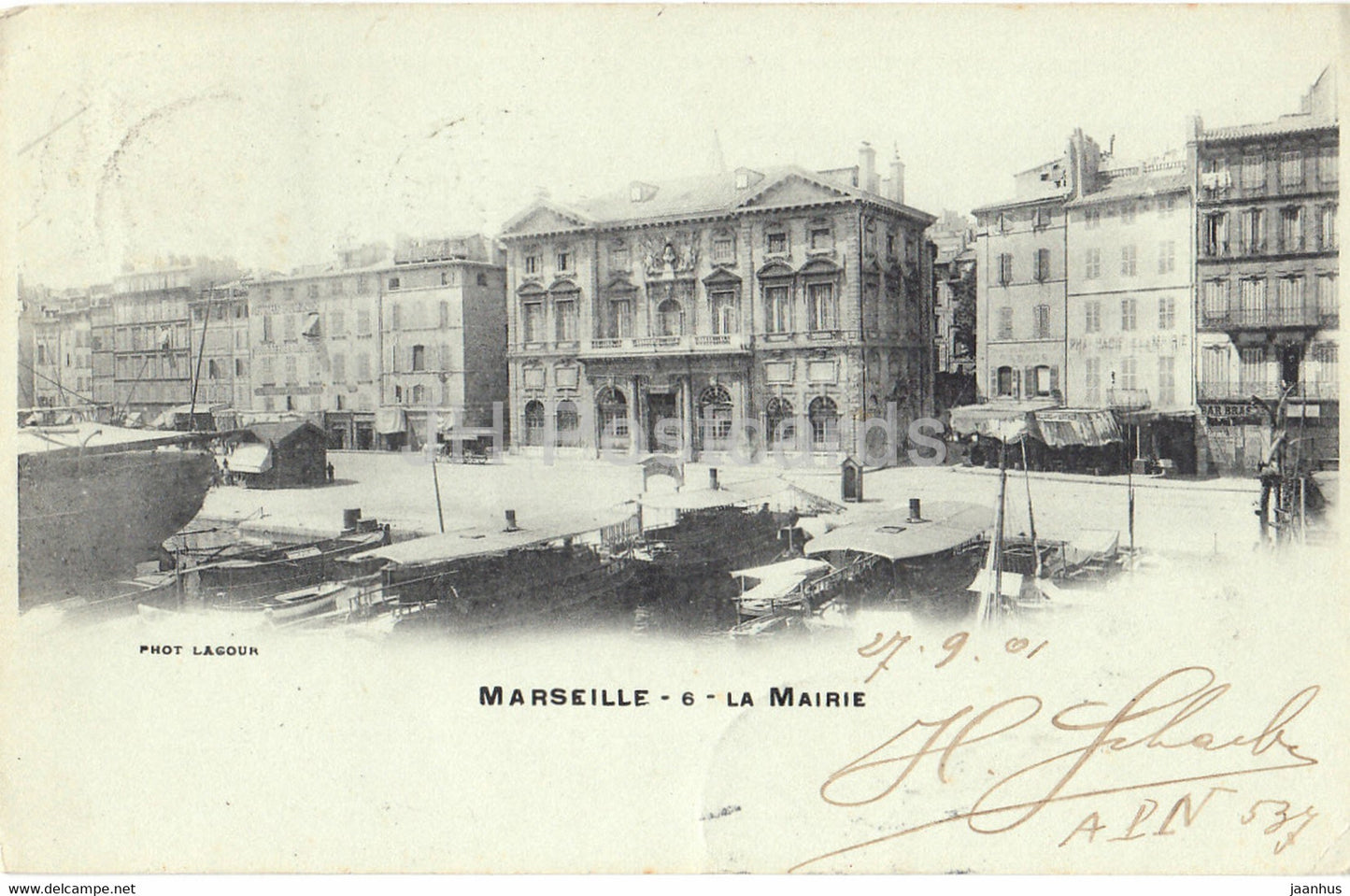 Marseille - La Mairie - 6 - old postcard - 1901 - France - used - JH Postcards