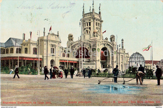 Exposition Universelle de Liege 1905 - Entree Principale - old postcard - 1905 - Belgium - used - JH Postcards
