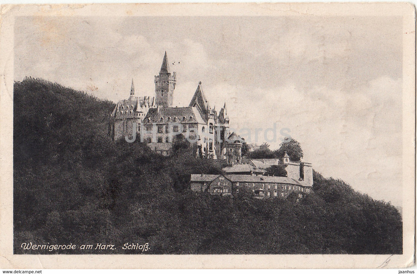 Wernigerode am Harz - Schloss - castle - old postcard - 1951 - Germany - used - JH Postcards