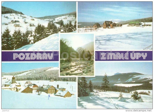 Krkonose - Mala Upa - convalescent home ROH Horec - Snezka - Czechoslovakia - Czech - used 1988 - JH Postcards