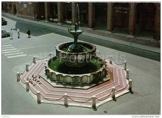 Piazza del Comune , Fontana - Comune Square , fountain - Fabriano - Ancona - Marche - 6/IV 972 - Italia - Italy - unused - JH Postcards
