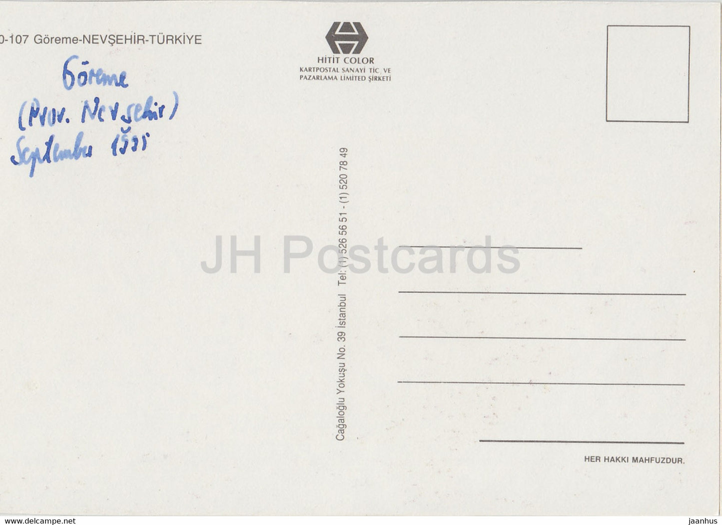 Goreme - Nevsehir - 2 - 1995 - Turquie - d'occasion