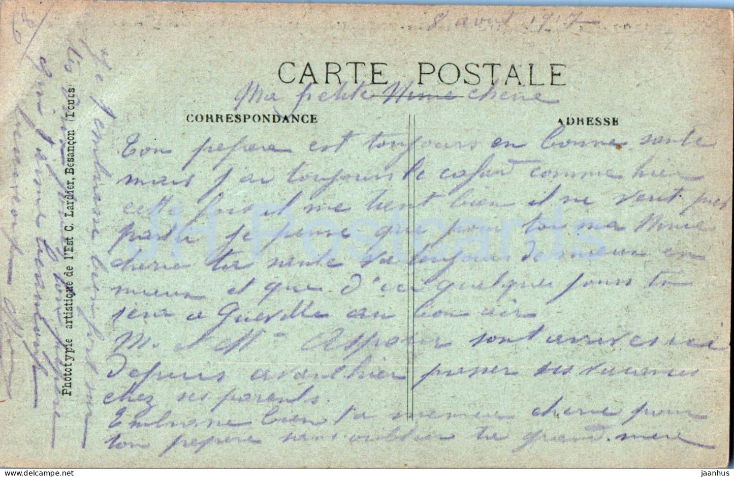 Vesoul - Vue Generale - La Haute Saone Illustree - 2200 - alte Postkarte - 1917 - Frankreich - gebraucht 