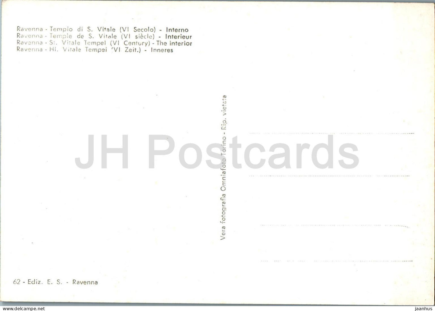 Ravenna - Tempio di S Vitale - Interno - Temple - interior - 62 - Italy - unused