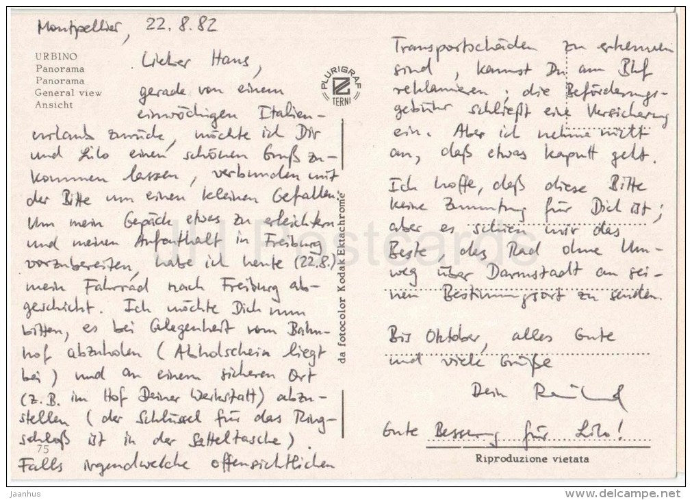 panorama - Urbino - Marche - 75 - Italia - Italy - used - JH Postcards