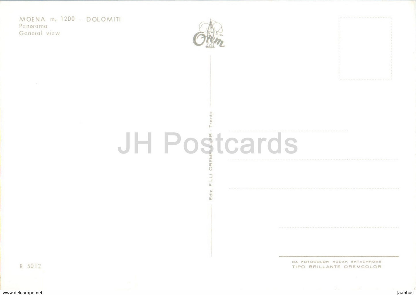 Moena 1200 m - Dolomiti - panorama - General view - Italy - unused