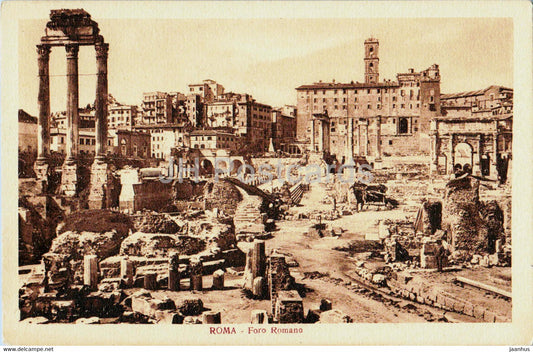 Roma - Rome - Foro Romano - ancient world - old postcard - Italy - unused - JH Postcards