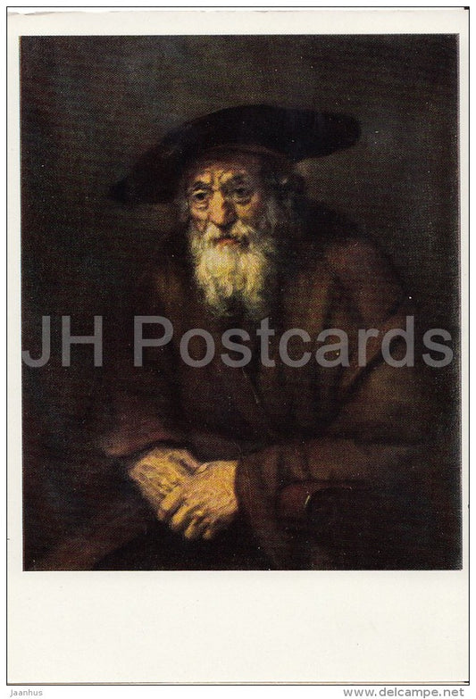 painting by Rembrandt - Portrait of an Old Man , 1654 - Dutch art - 1967 - Russia USSR - unused - JH Postcards