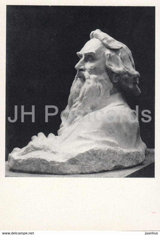 sculpture by S. Konenkov - Self Portrait - Russian art - 1965 - Russia USSR - unused - JH Postcards