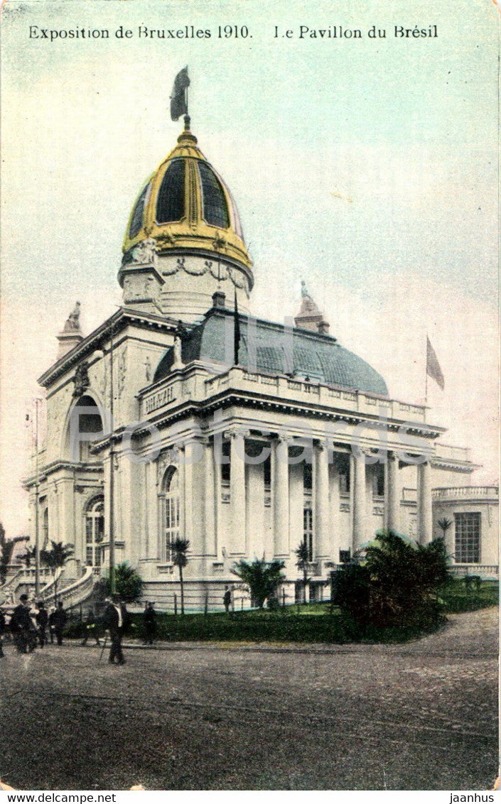 Bruxelles - Brussels - Exposition de Bruxelles 1910 - Le Pavillon du Bresil - old postcard - Belgium - unused - JH Postcards
