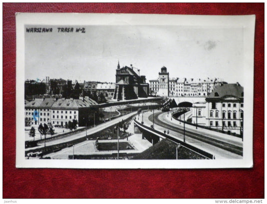 Warszawa - Trasa W-Z - sent to Estonia SSR in 1956 - Poland - used - JH Postcards
