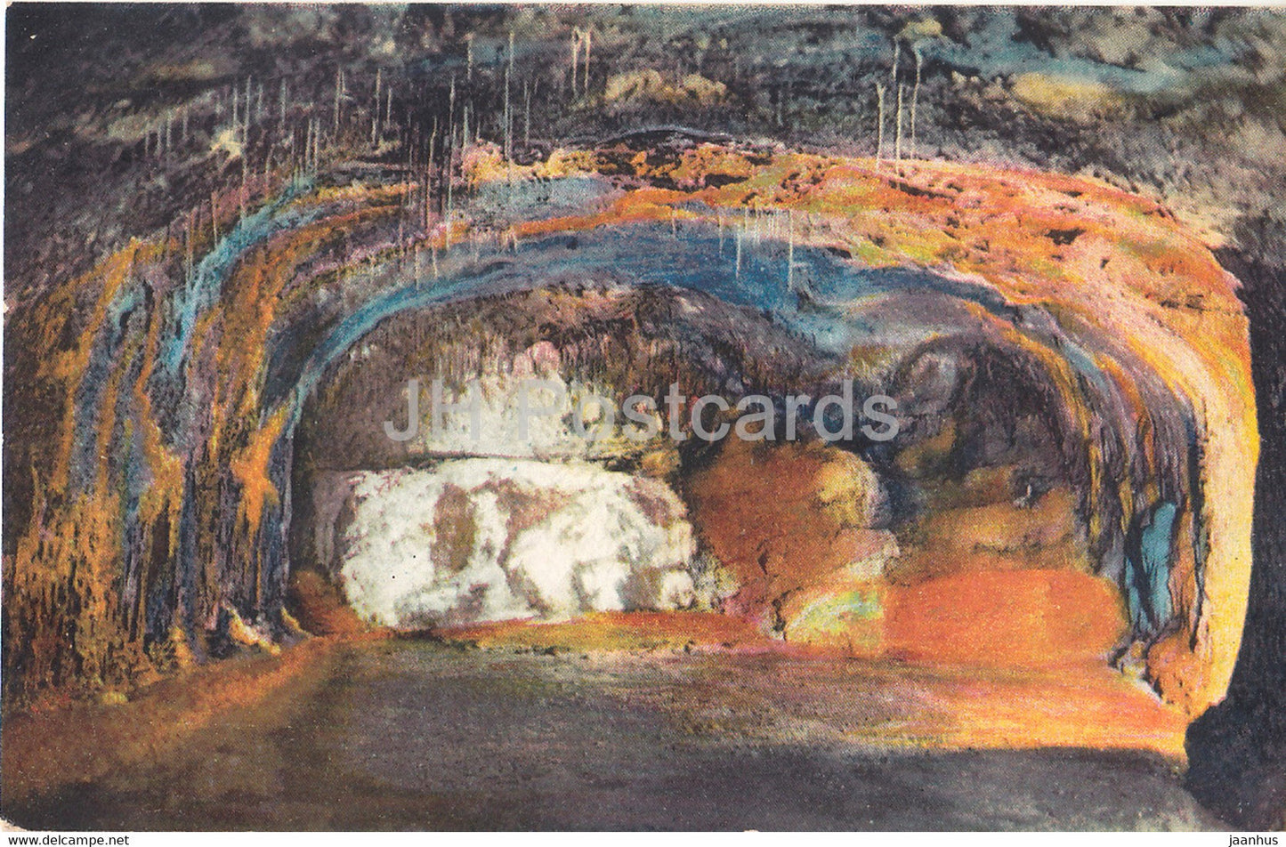 Feengrotten bei Saalfeld in Thur - Mittlere Quellgrotte - cave - old postcard - Germany - unused - JH Postcards