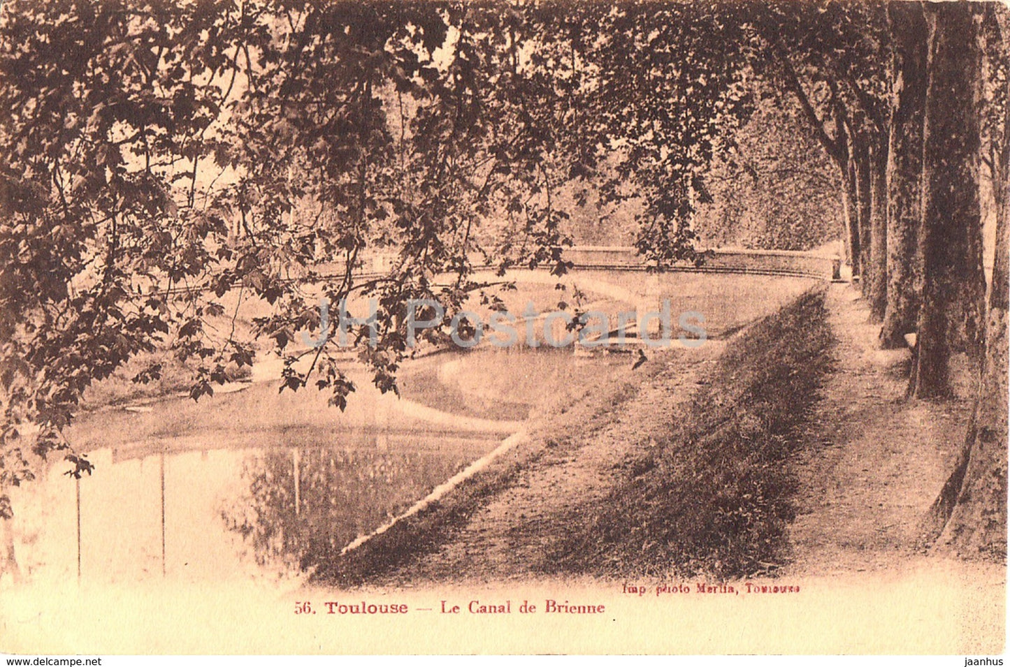 Toulouse - Le Canal de Brienne - 56 - old postcard - 1925 - France - used - JH Postcards