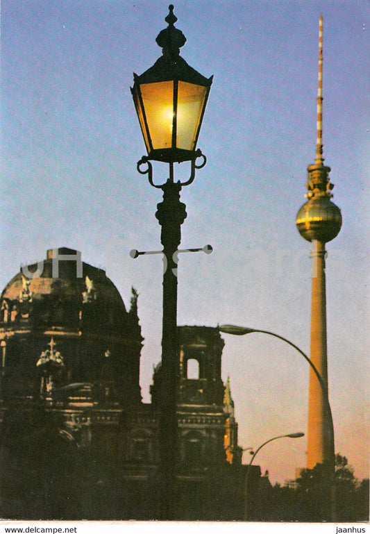 Berlin - Fernseh und UKW Turm und Berliner Dom - Germany DDR - unused - JH Postcards
