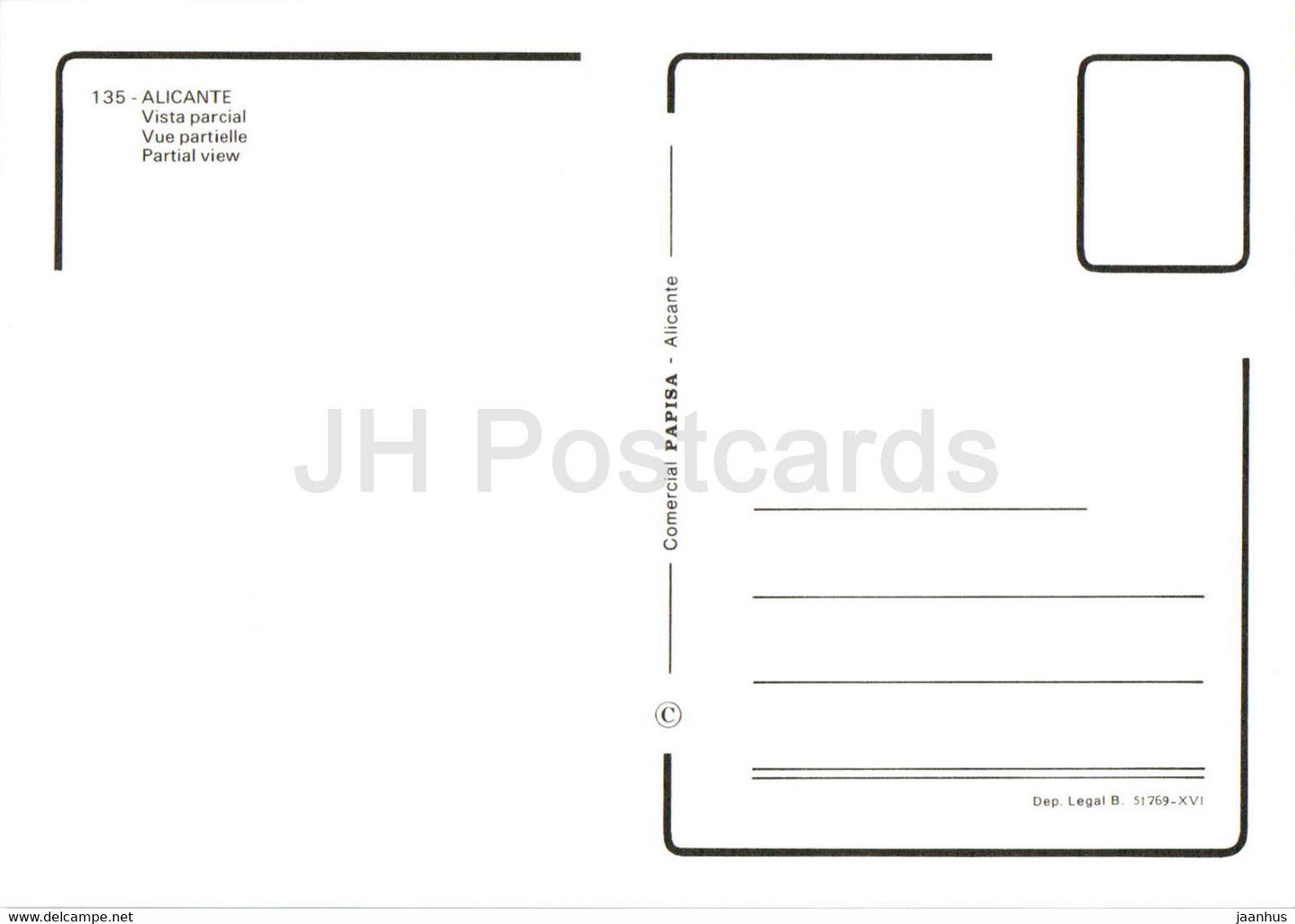 Alicante - Vista Parcial - partial view - 135 - Spain - unused