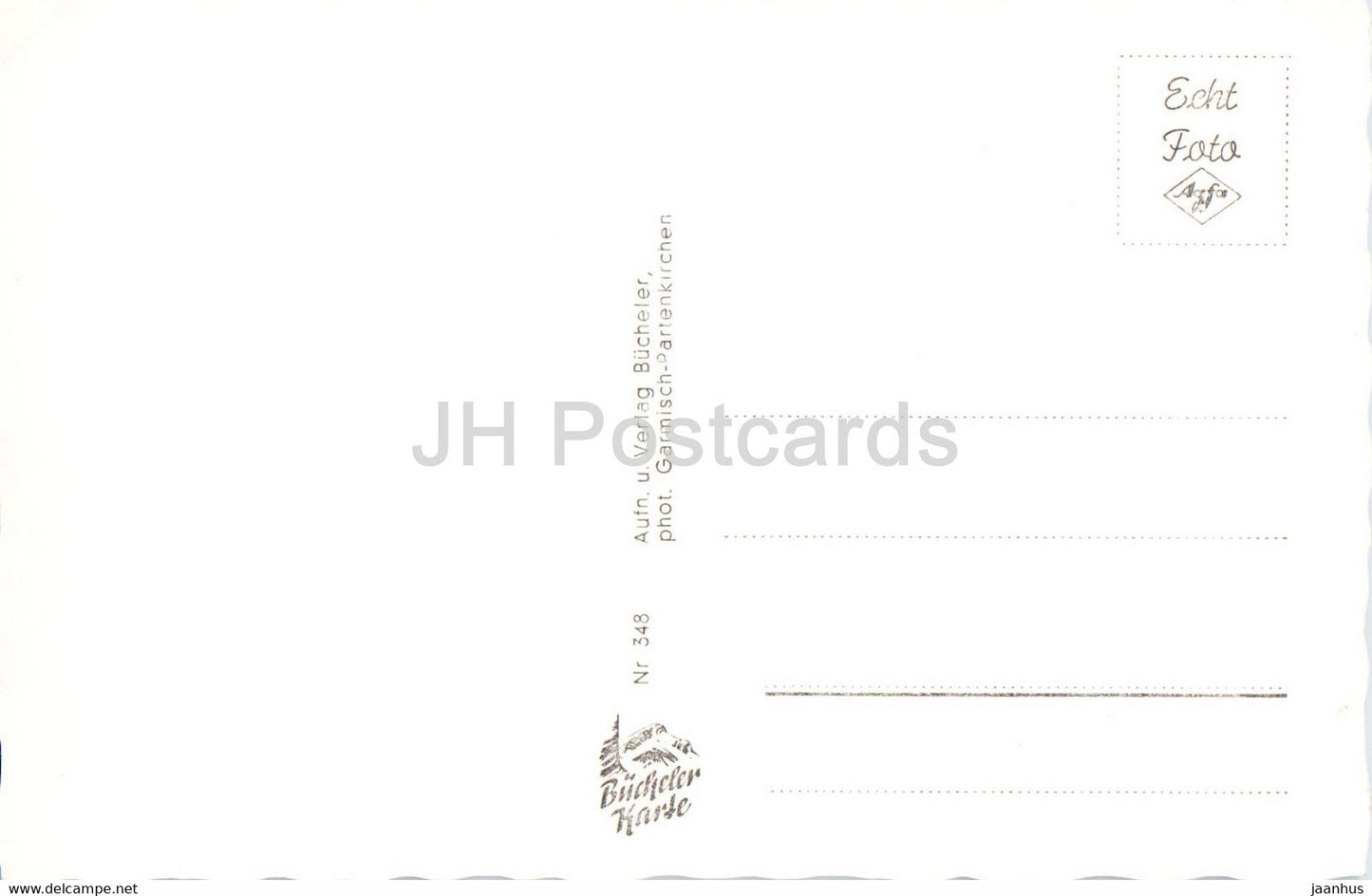 Gruss aus Oberammergau - Passionstheater - Dorfpartie - Alte Post - Hansl und Gretlhaus old postcard - Germany - unused