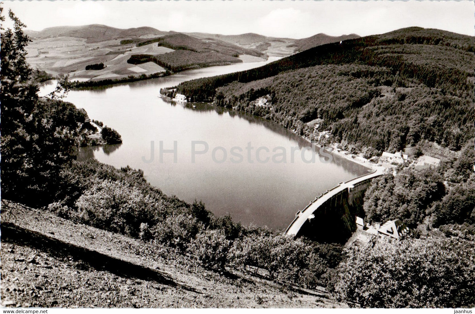 Diemeltalsperre - old postcard - Germany - unused - JH Postcards