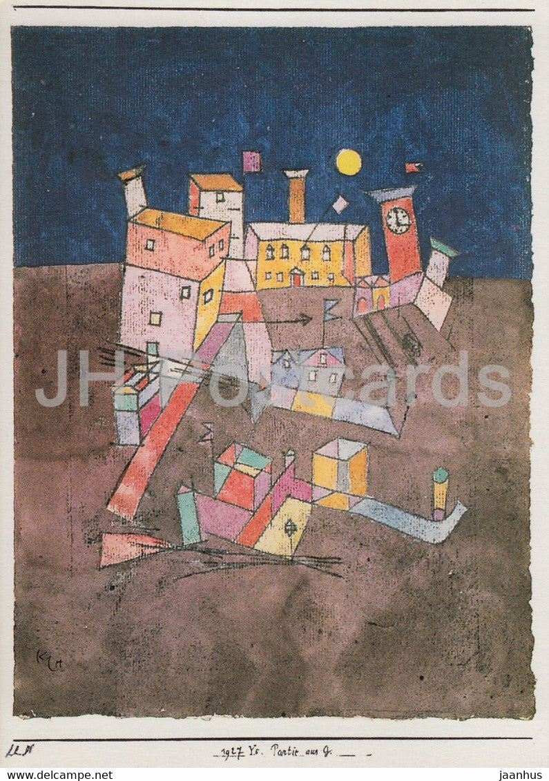 painting by Paul Klee - Partie aus - German art - 1990 - Germany - unused - JH Postcards