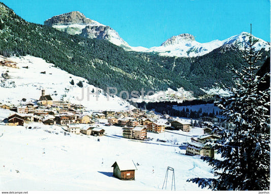 Campitello 1442 m - Val di Fassa - Dolomiti - Panorama verso il Pordoi - Italy - unused - JH Postcards