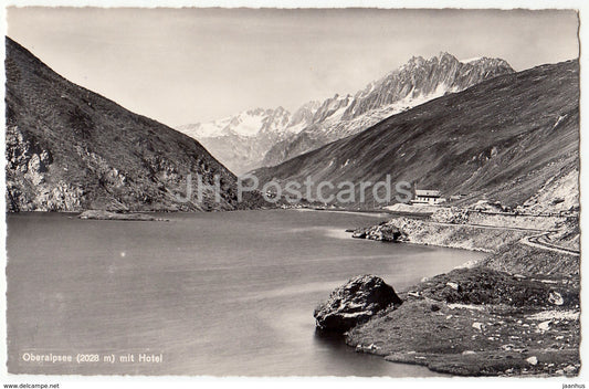 Oberalpsee 2028 m mit Hotel - Switzerland - old postcard - unused - JH Postcards