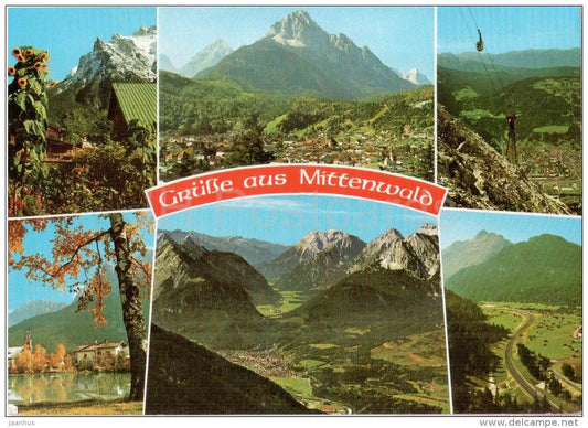 Grüsse aus Mittenwald - mountains - 13988 - Germany - 1984 gelaufen - JH Postcards