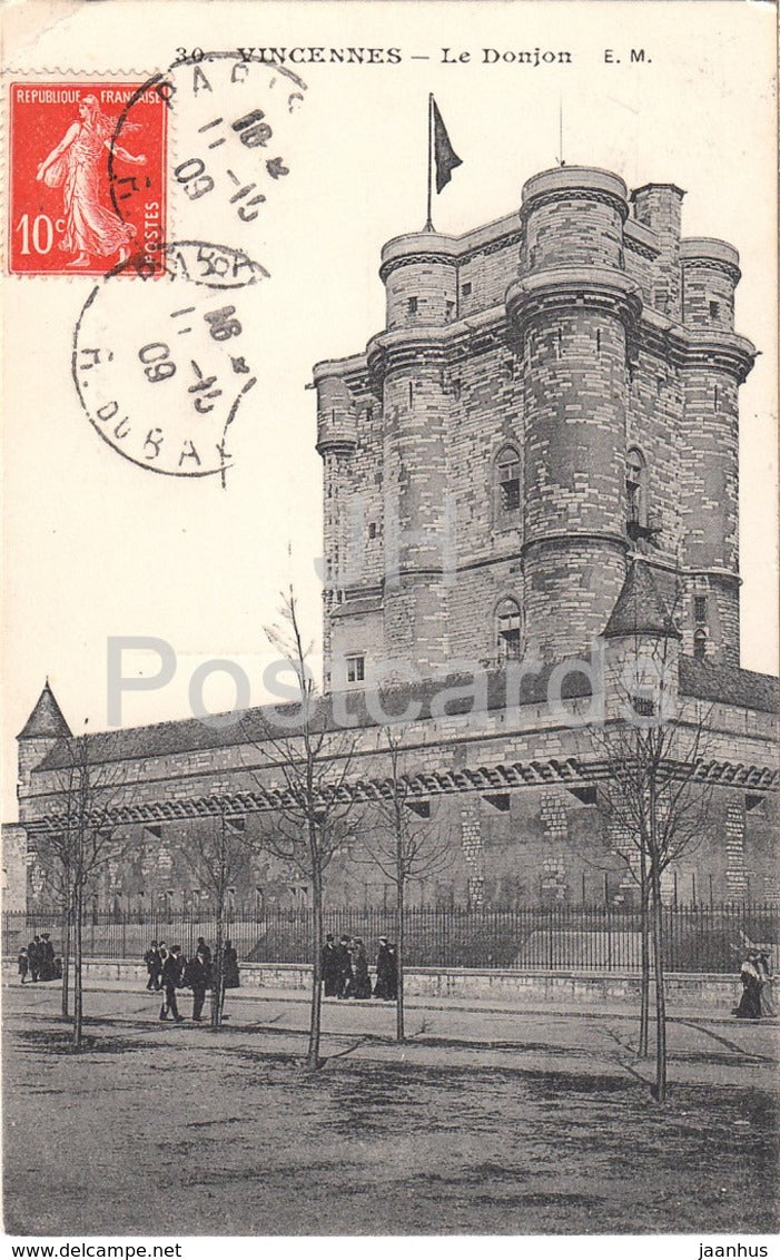 Vincennes - Le Donjon - 30 - old postcard - 1909 - France - used - JH Postcards