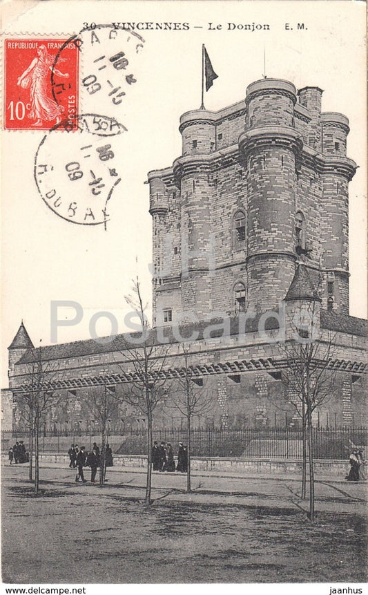 Vincennes - Le Donjon - 30 - old postcard - 1909 - France - used - JH Postcards