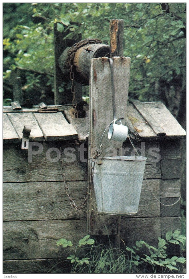 Well - bucket - Estonia - unused - JH Postcards