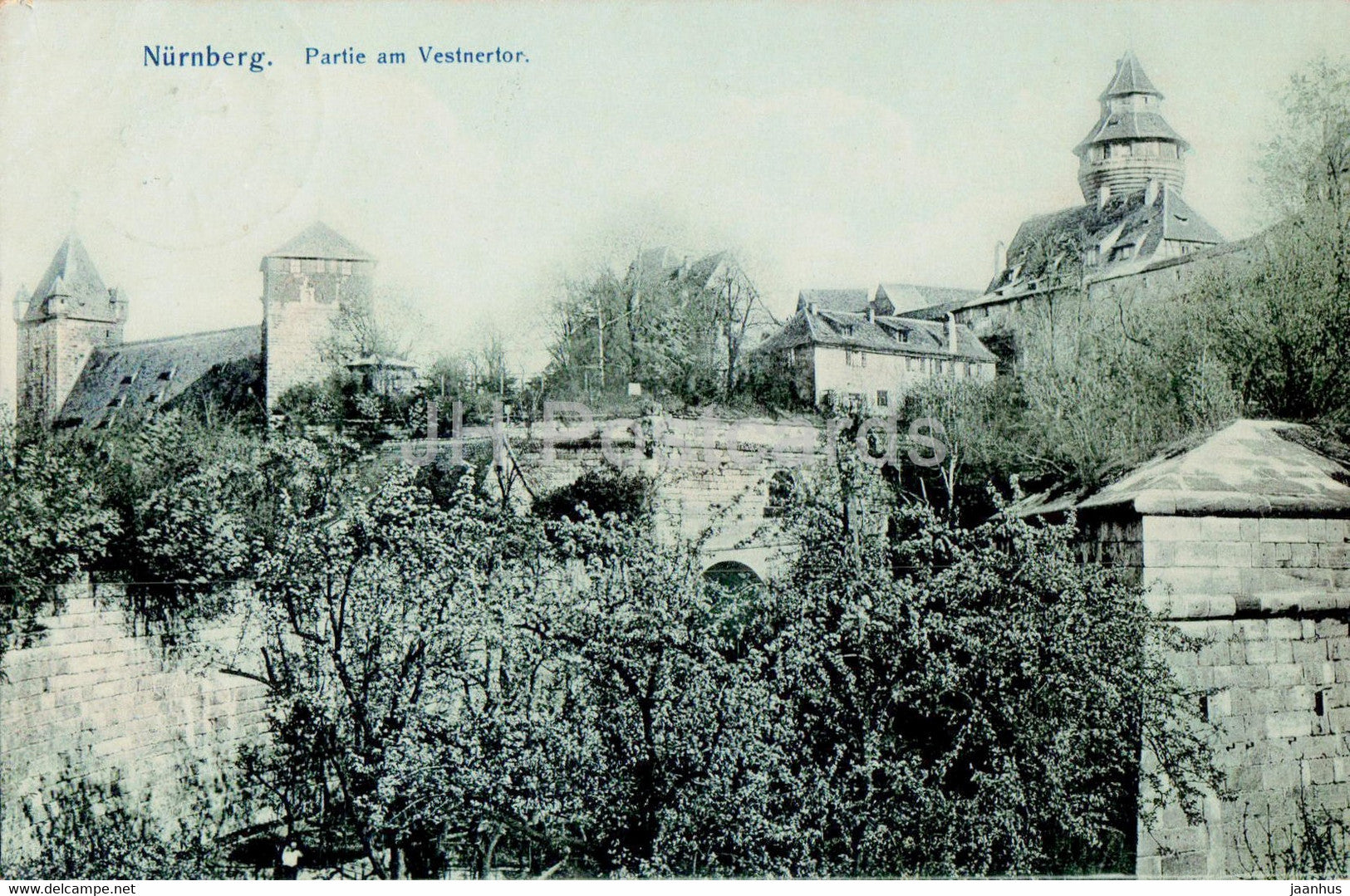 Nurnberg - Nuremberg - Partie am Vestnertor - old postcard - 1906 - Germany - used - JH Postcards