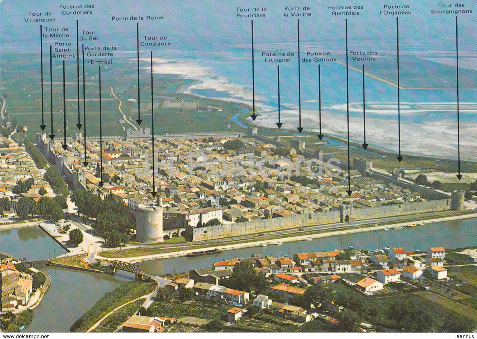 Aigues Mortes - La Ville du Roi Saint Louis - Vue Aerienne - 718 - France - unused - JH Postcards