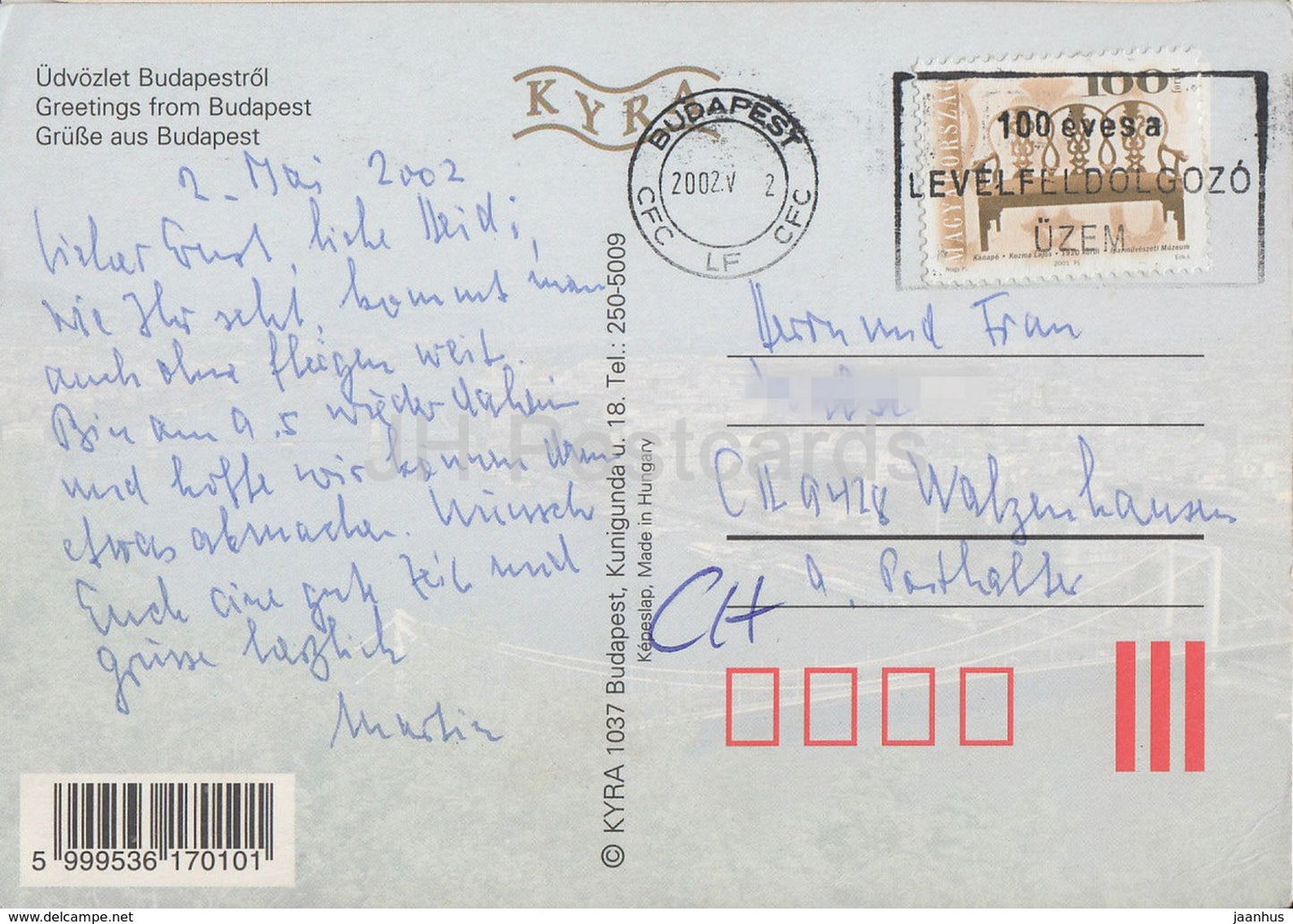 Grüße aus Budapest – Burgberg – Architektur – 2002 – Ungarn – gebraucht