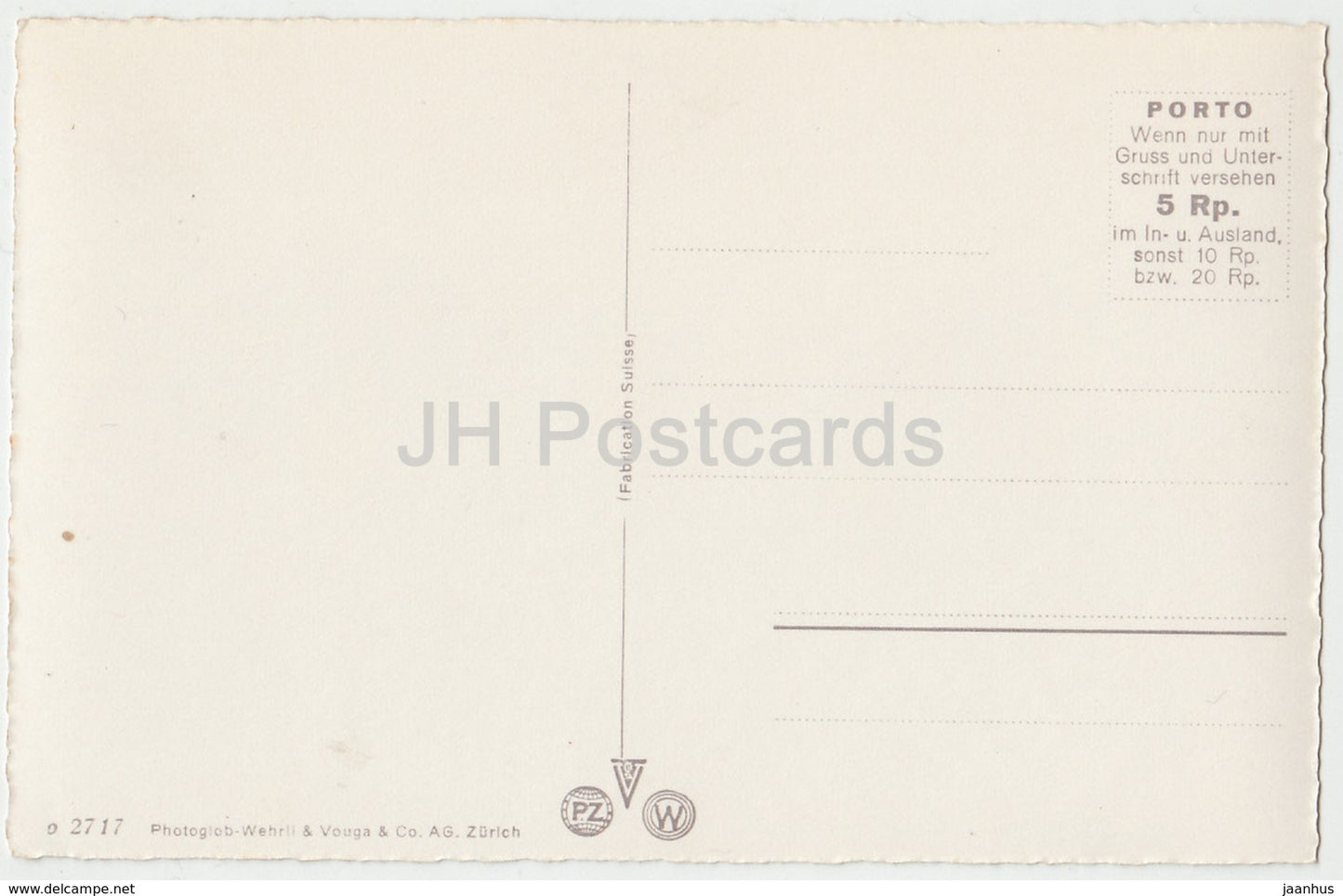 Oberalpsee 2028 m mit Hotel - Switzerland - old postcard - unused