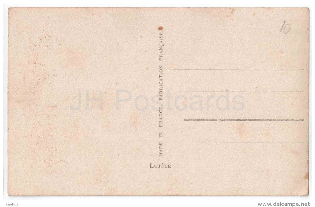 family - flowers - Lutece 1950 - old postcard - unused - JH Postcards