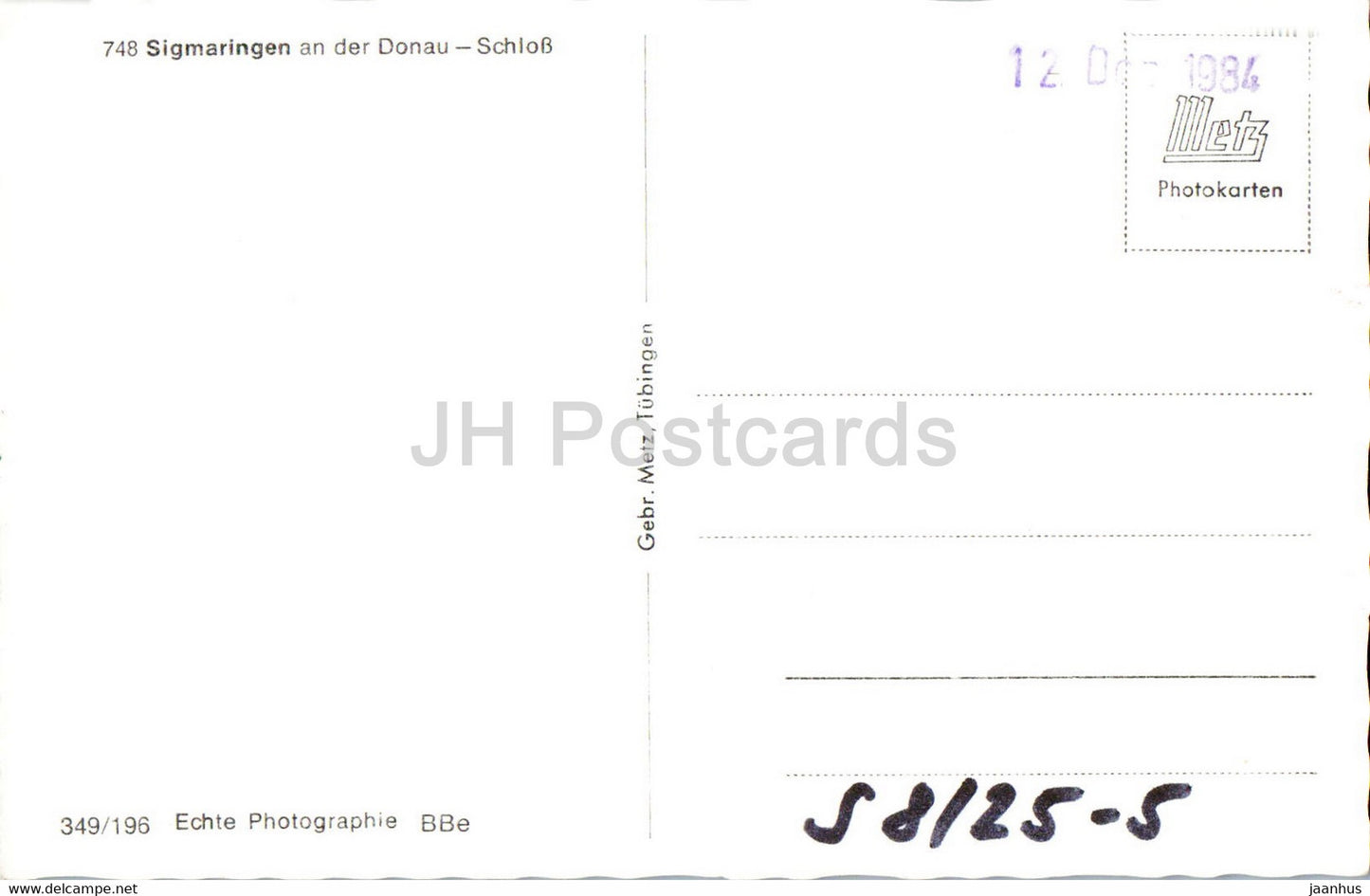 Sigmaringen an der Donau - Schloss - castle - old postcard - Germany - unused