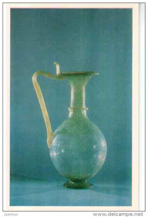 Pitcher , 4rd century AD Rome - glass - Art of Ancient Greek and Rome - 1972 - Russia USSR - unused - JH Postcards