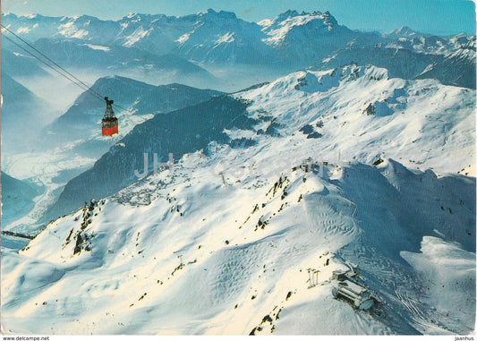 Verbier - Stations superieures des Attelas - cable car - ski resort - 1978 - Switzerland - used - JH Postcards
