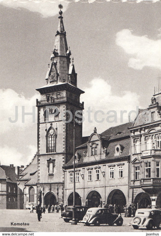Chomutov - Komotau - Ruhrige Industriestadt am Fusse des Erzgebirges - old car  Czechoslovakia - Czech Republic - unused - JH Postcards