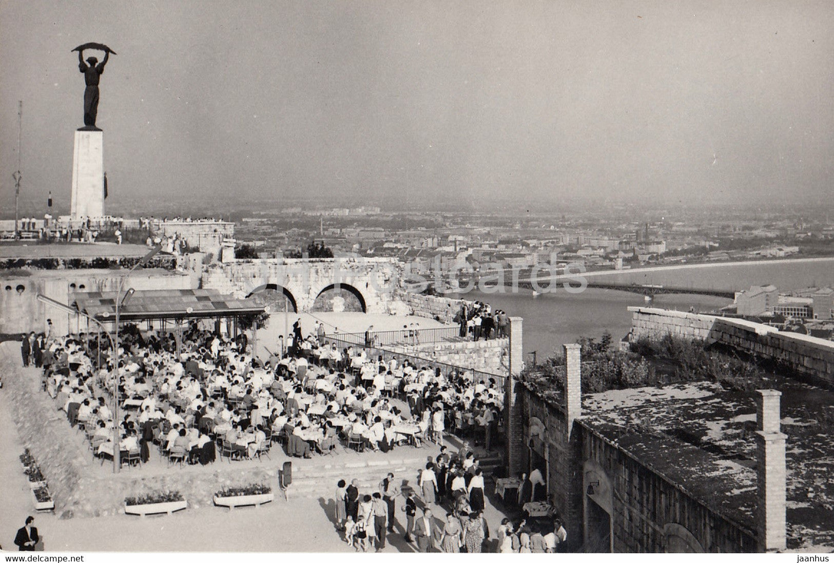 Budapest - Terrace on the Citadel - Citadella - restaurant - Hungary - unused - JH Postcards