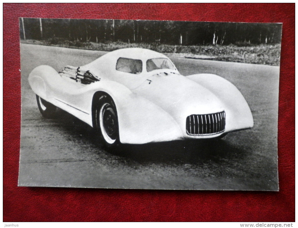 Moskvich-G2-405 , 1955 - russian racing cars - 1986 - Russia USSR - unused - JH Postcards