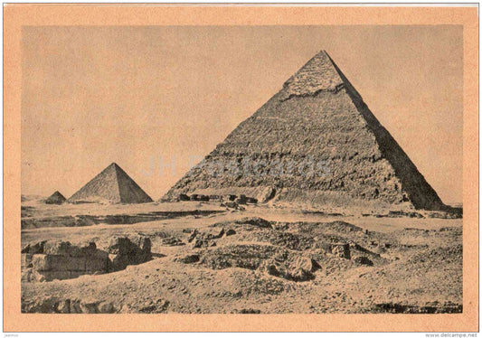 Pyramids of Giza , III Millennium BC - Egypt - Ancient East Architecture - 1964 - Estonia USSR - unused - JH Postcards